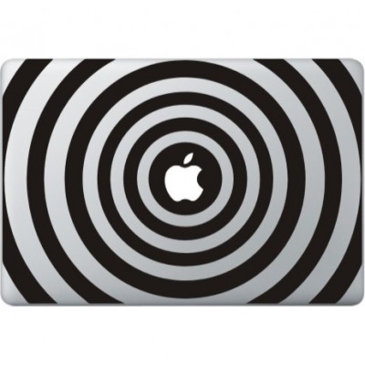 Circle Print Macbook Decal Black Decals